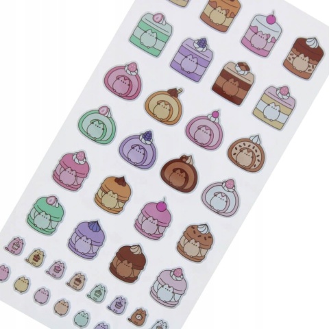 Naklejki nalepki wypukłe puffy kot kotek łakocie PUSHEEN 40 szt Naklejki nalepki wypukłe puffy kot kotek łakocie PUSHEEN 40 szt