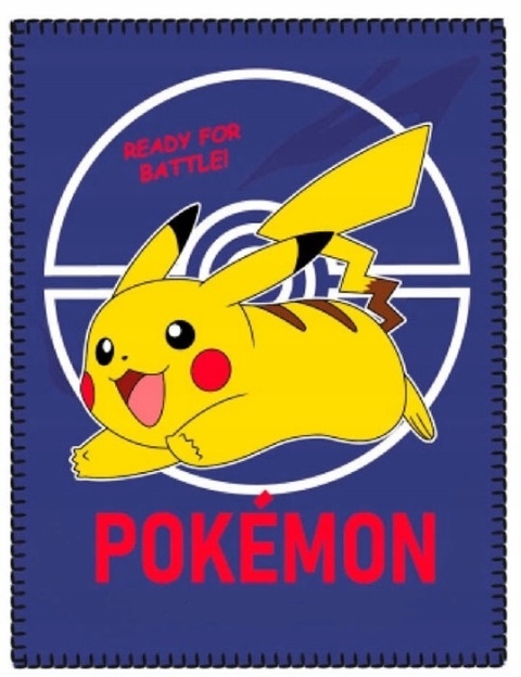 POKEMON Pikachu kocyk koc polarowy pled narzuta 100x140 + poduszka 40x40