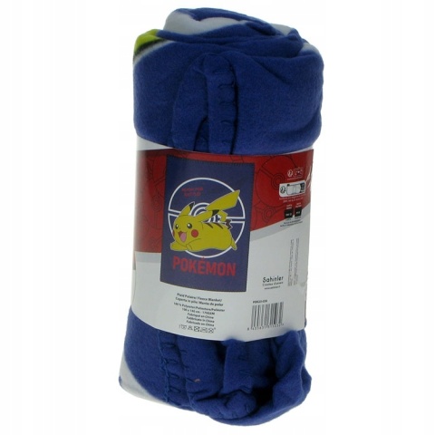 POKEMON Pikachu kocyk koc polarowy pled narzuta 100x140 + poszewka 40x40