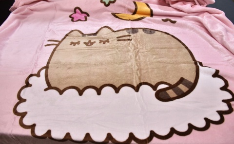 PUSHEEN koc 130x160 poszewka 40x40 piżama dziecięca długi rękaw 146/152