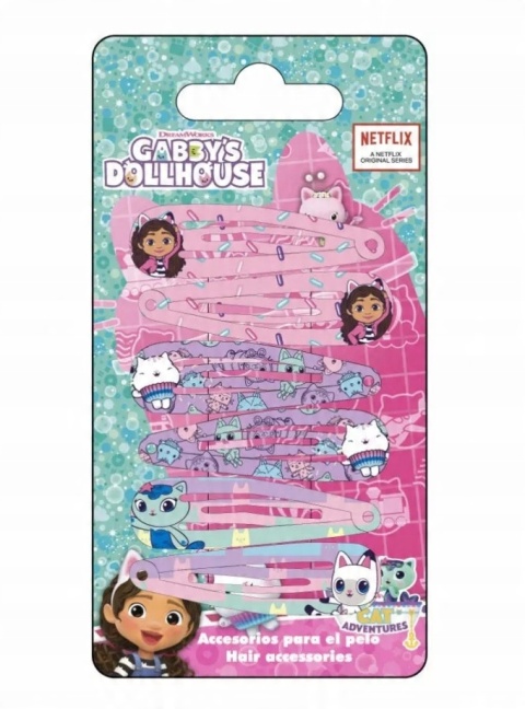 Spinki do włosów Koci domek Gabi 6 szt