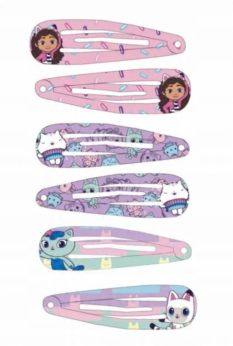 Spinki do włosów Koci domek Gabi 6 szt