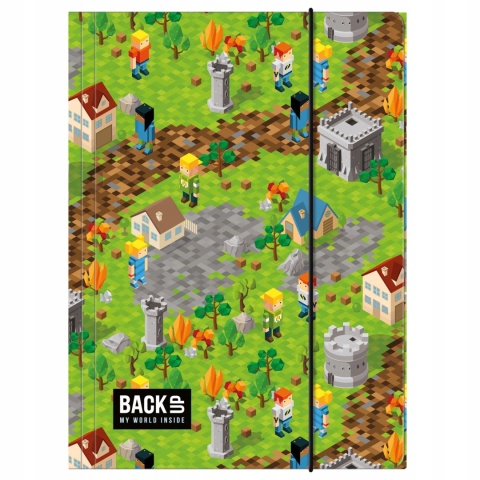 Teczka z gumką A4 na dokumenty pixel game my world Back up