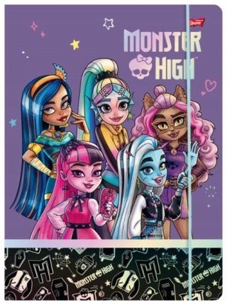 Teczka z gumką A4 na dokumenty rysunki MONSTER HIGH