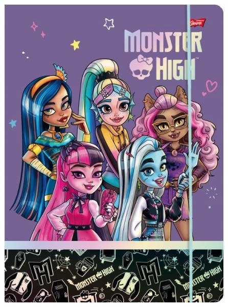 Teczka z gumką A4 na dokumenty rysunki MONSTER HIGH