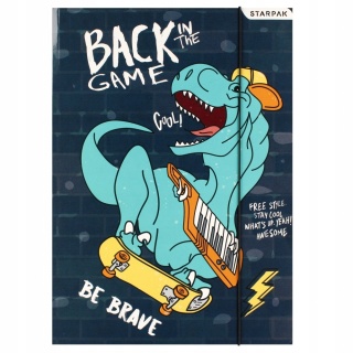 Teczka z gumką A4 na dokumenty skate dino Dinozaury T-rex starpak