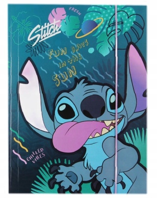 Teczka z gumką A4 na dokumenty szkolna Lilo i Stitch Fun days in the sun