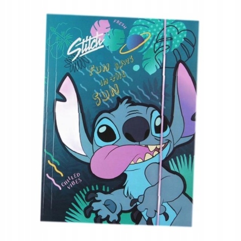 Teczka z gumką A4 na dokumenty szkolna Lilo i Stitch Fun days in the sun