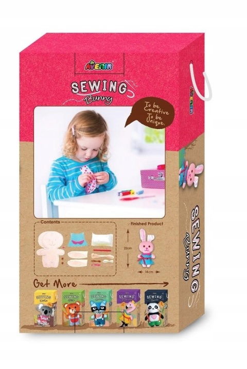 Zestaw do szycia DIY Uszyj maskotka królik 22x14cm AVENIR